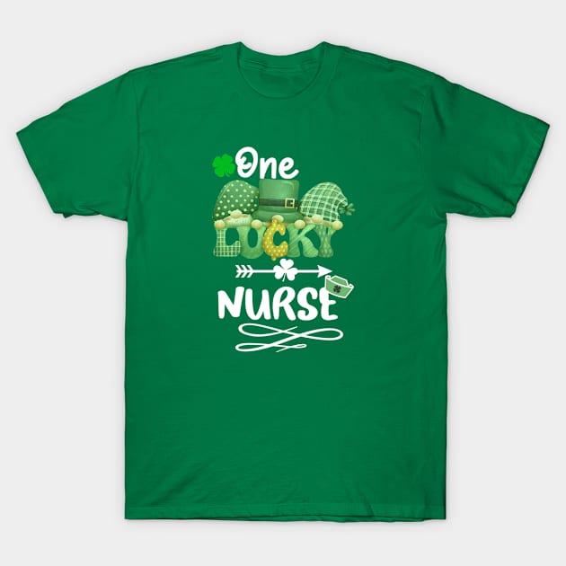 One Lucky nurse with gnomes T-Shirt by A Zee Marketing